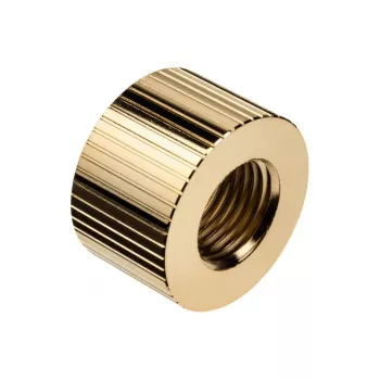 Conector EK Water Blocks latão dourado 14mm altura 2,3cm diâmetro