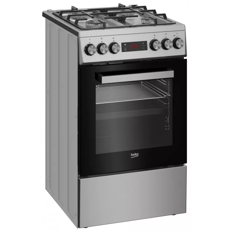 Fogão a gás e elétrico BEKO FSM52330DX, 5 queimadores, 60 cm, classe de eficiência energética A