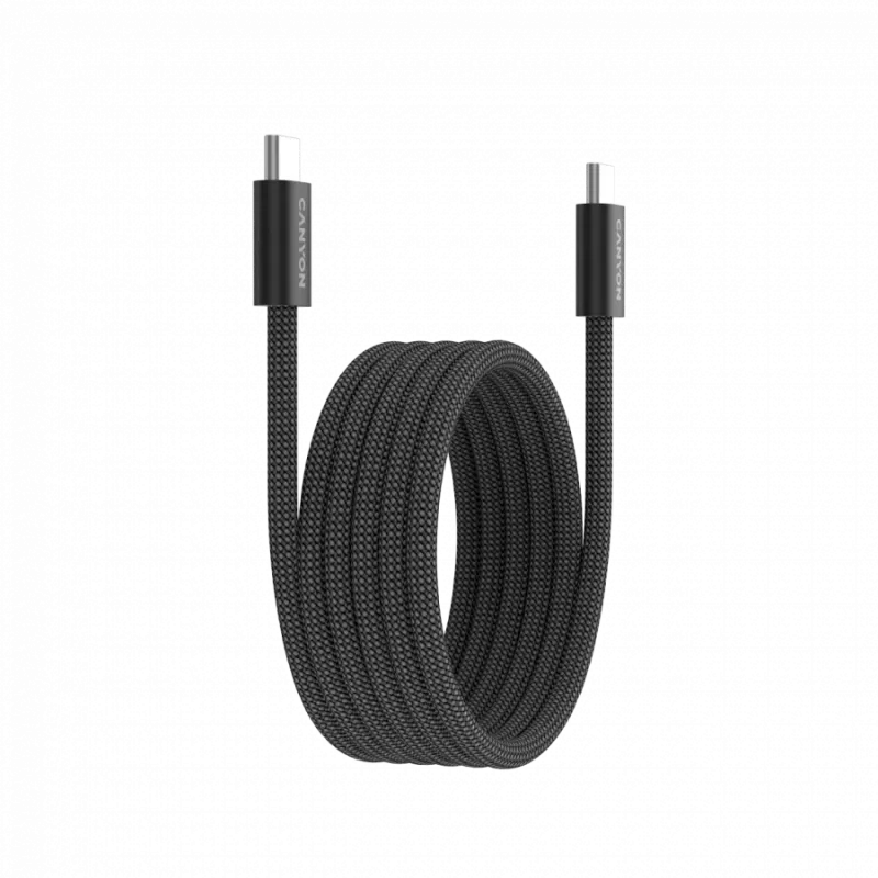 Cabo CANYON OnWire 60MG C-C 60W magnético entrançado 1m Preto