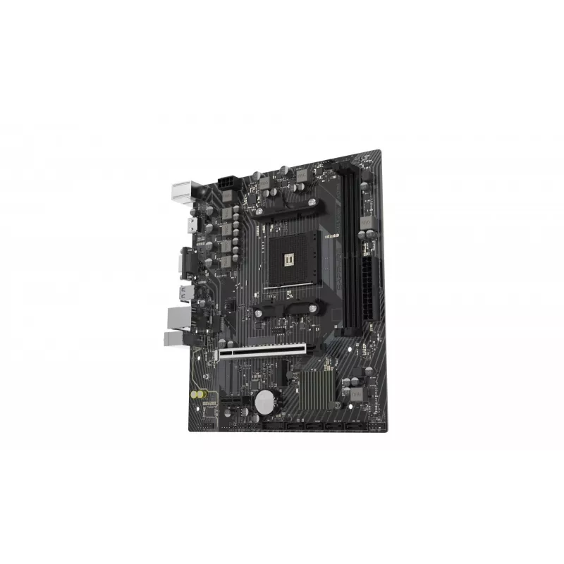 Placa-mãe Micro-ATX Sapphire A520M-E para socket AM4, chipset AMD A520, 2x DDR4 DIMM, máx. 64 GB, PCIe 3.0 x16/x1, SATA III, Gigabit LAN