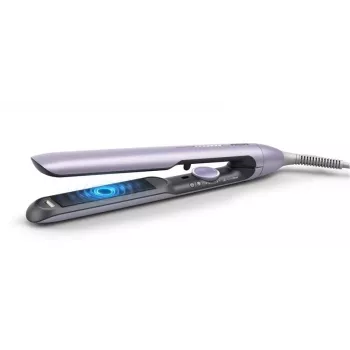 Prancha de alisamento Philips BHS742/00 (série 7000) — placas de cerâmica, 12 níveis de temperatura, 120–240 V, cabo de 2 m, roxo