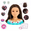 Cabeça de styling KLEIN Mia 5201 com cabelo realista e acessórios para praticar penteados