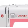 Singer Simple 3210 máquina de costura automática, eletromecânica, 10 pontos, casa de botão em 4 passos, braço livre, 85 W, branca/rosa