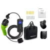 Carregador móvel para carro elétrico Qoltec ajustável 2em1 Type2 | 3,5kW | 230V | Wi-Fi | LCD | portátil | wallbox | 5m