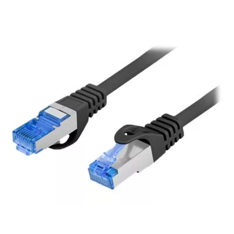 Cabo de rede LANBERG PCF6A-10CC-0100-BK — Cat6a S/FTP, 1 m, RJ-45, preto