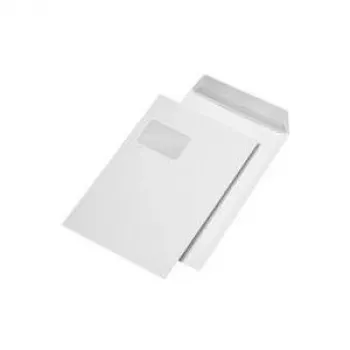 Envelope de envio MAILmedia C4 autoadesivo com janela, castanho