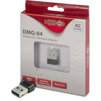 Adaptador de rede Inter-Tech USB 2.0 650 Mbit/s Wireless