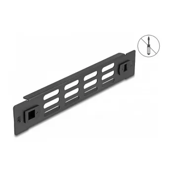 Tampa cega ventilada DeLOCK tampa para armário de rede 10 polegadas 1U preto