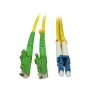 Cabo de rede de fibra ótica 2 fibras 15 m LSH(E2000APC)-LC - 9/125um - OS2 - G657A2 - AD=3mm - Synergy 21 -