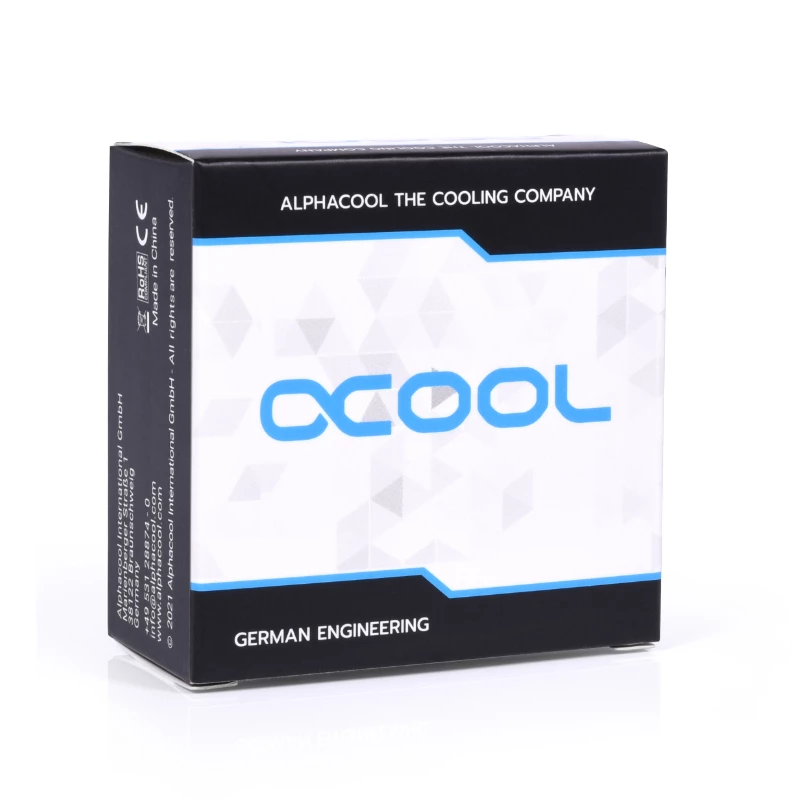 Alphacool 17593 conector de mangueira a 45°, G1/4 fêmea para G1/4 fêmea, cromado