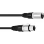 Cabo de ligação XLR Omnitronic 30220768 — 1× conector macho XLR 5 pinos para 1× conector fêmea XLR 5 pinos, 3 m