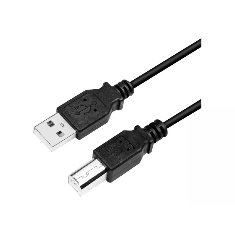 Cabo USB LogiLink CU0007B USB 2.0 2 m USB A USB B preto