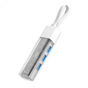 Hub USB 3.2 Gen 1 móvel ROLINE, 4 portas, cabo de ligação Type-A+C