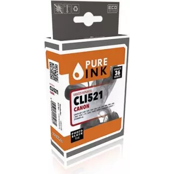 PURE INK CAN521BK PI CANON CLI521BK MP tinta photoblk cartucho recarregado 9ml - compatível - preto mate/foto