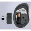 Manhattan Rato ergonómico sem fios, para destro, 800/1200/1600 dpi ajustáveis, 2,4 GHz (até 10 m), seis botões com roda de scroll, recetor combo USB-A e USB-C, preto, pilha AA (incluída), três anos de garantia