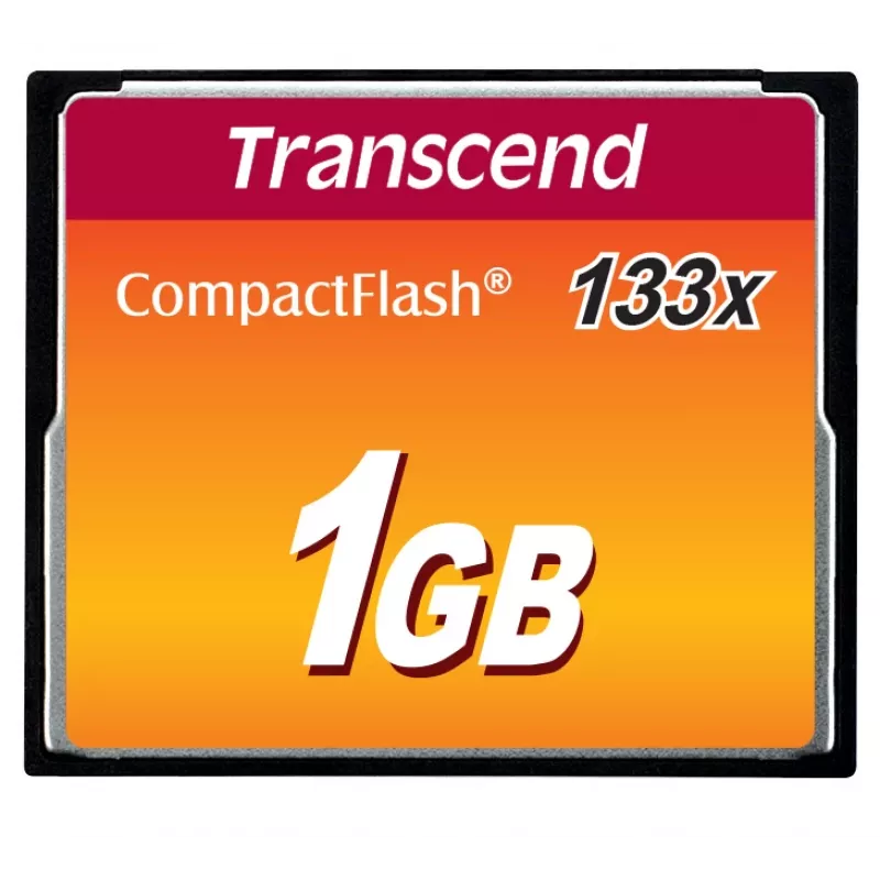 Transcend - Cartão de memória flash - 1GB - 133x - Cartão CompactFlash (TS1GCF133)