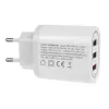 Carregador de parede MACLEAN MCE479W — carregador rápido USB de 3 portas, 18W de potência total
