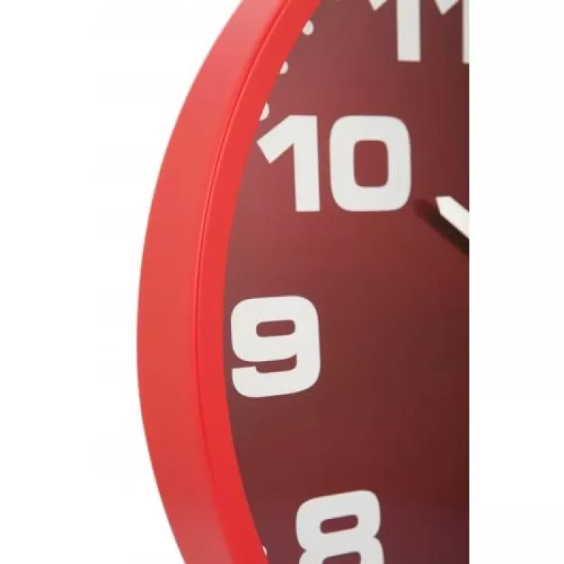NeXtime Relógio 3053ro Dash Red, Ø35 cm, parede, vermelho/prateado