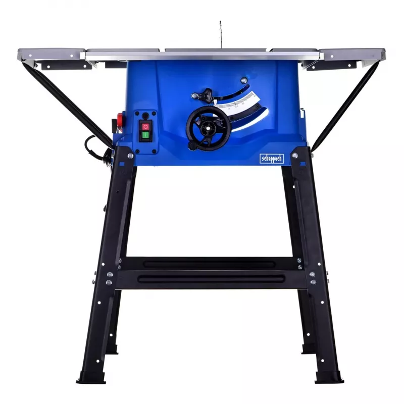 Serra de mesa Scheppach HS100S Special Edition — 2000 W, lâmina de 250 mm, profundidade de corte 85 mm, esquadria 0–45°, base rebatível