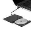 Unidade externa DVD-RW QOLTEC 51857 — USB 3.0, interface SATA, DVD±R 8x, DVD±RW 4x, DVD-RAM 5x, CD 24x, preto