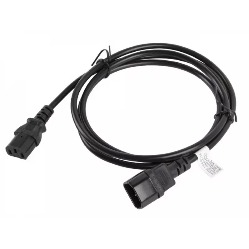 Cabo de alimentação Lanberg CA-C13E-11CC-0018-BK preto 1,8 m conector macho C13 conector macho C14 (CA-C13E-11CC-0018-BK)