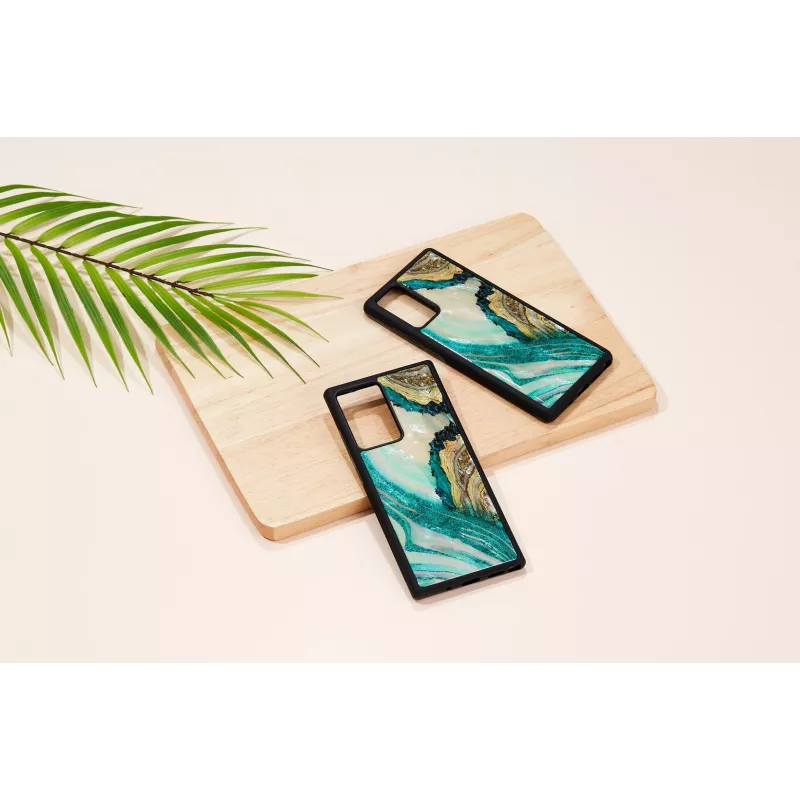 Capa de proteção iKins para Samsung Galaxy Note 20 — design Aqua Agate