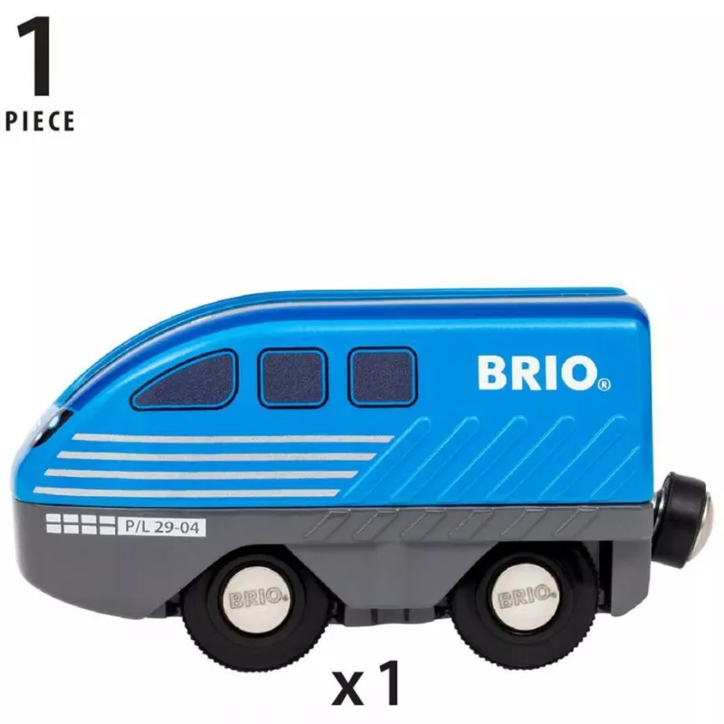 Comboio BRIO World Pull Back Train preto azul 36019