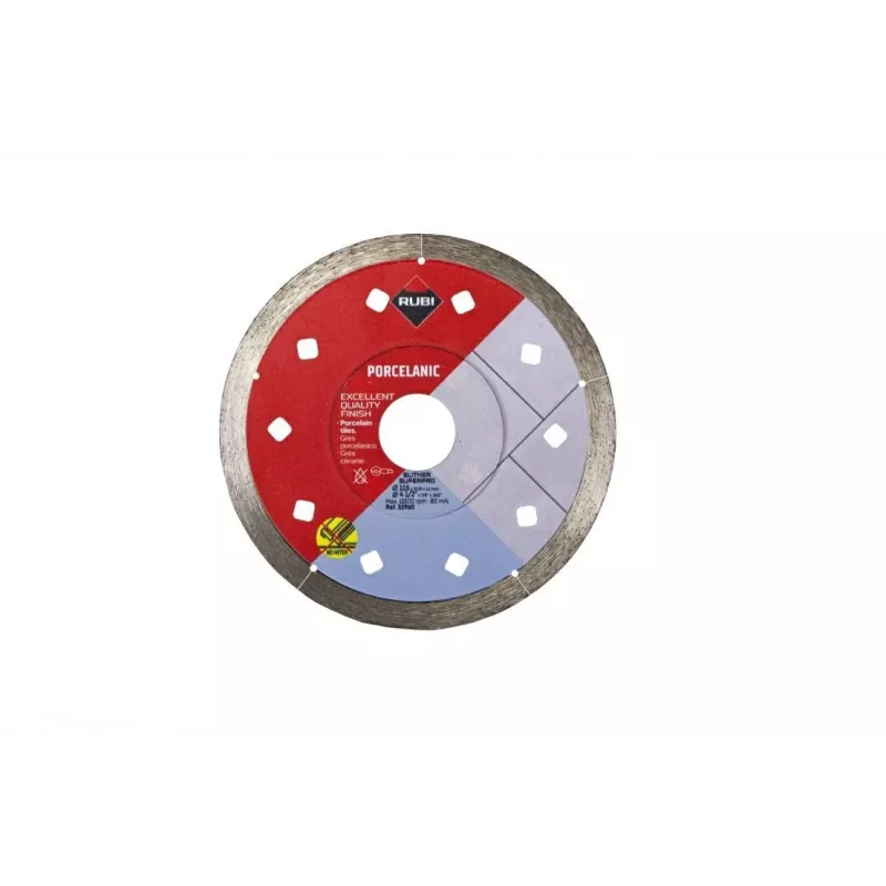 Disco de corte diamantado RUBI 115 mm Superpro para corte preciso