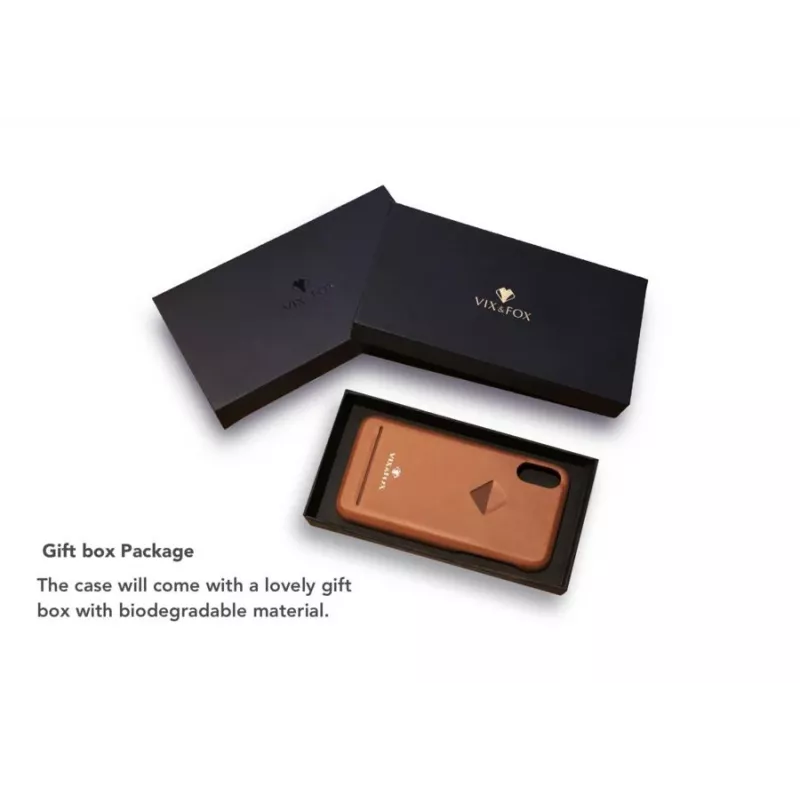 Capa traseira com compartimento para cartões VixFox para Samsung S9 — castanho caramelo, cobertura traseira com compartimento para cartões