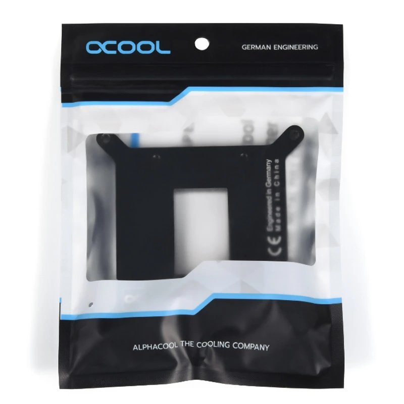 Backplate Alphacool 13072 metal preto 86x67x86mm
