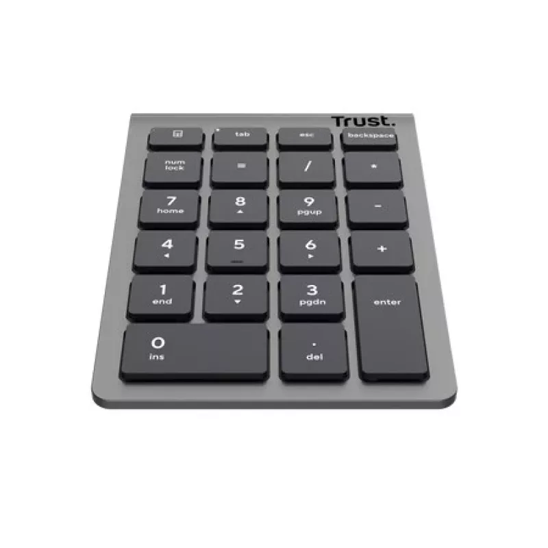 Teclado numérico TRUST Xalas 22 teclas RF Wireless Teclas tesoura para portátil/PC, Prateado, 94 g