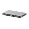 Switch Ethernet Gigabit gerido Netgear GS752TX, 48x RJ-45 10/100/1000, suporte 10G, rack 1U, cinzento