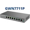 Switch de rede PoE gerido L2 Gigabit Grandstream GWN7711P — 8x RJ-45 10/100/1000, 48V DC, secretária/montagem na parede