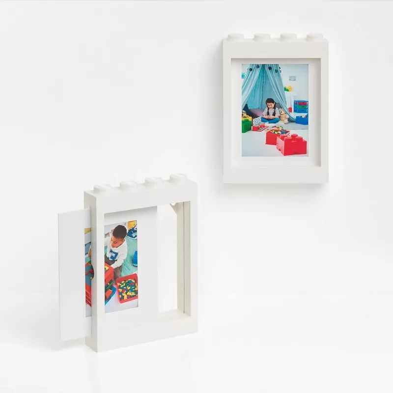 Moldura LEGO PICTURE FRAME, (L)191 x (A)268 mm, branco em plástico ABS, com 4 encaixes, empilhável, adequada para - 1 unid.