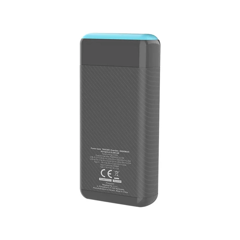 Tracer EnerGen 20000 mAh preto, azul
