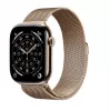 Apple Watch GPS + Cellular 46 mm caixa de titânio dourado bracelete Milanesa dourada S/M