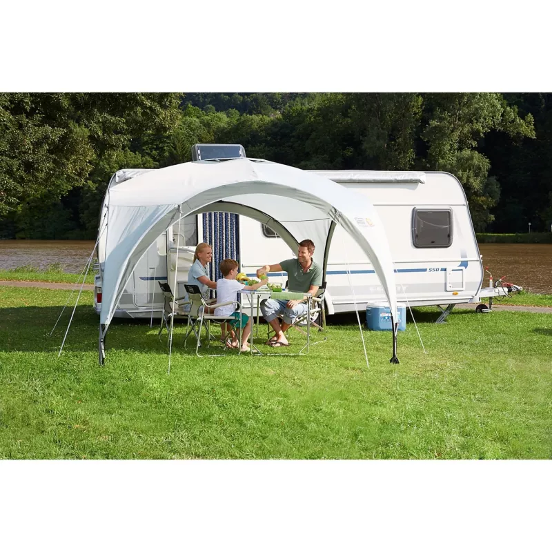 Pavilhão Event Shelter, 3,65 x 3,65 m (cinzento-claro/cinzento)