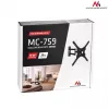 Suporte de parede para TV Maclean MC-759 para ecrãs de 13–55 polegadas, capacidade de carga 30 kg, VESA 75x75–400x400, inclinável e profundidade ajustável
