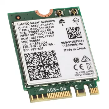 Intel Wireless-AC 9260 - adaptador de rede - M.2 2230 - 802.11b, 802.11a, 802.11g, 802.11n, 802.11ac, Bluetooth 5.0