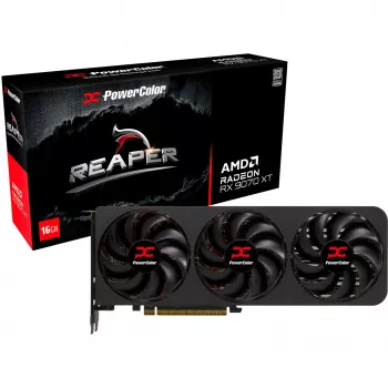 Placa gráfica PowerColor Radeon RX 9070 XT 16 GB GDDR6, PCIe x16 5.0, 256 bits, 289 mm, 3 ventoinhas
