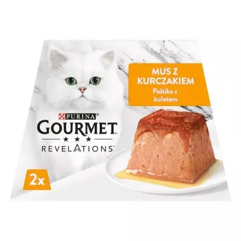 Comida húmida para gatos Purina Nestlé GOURMET Revelations Mousse frango em molho 2 x 57 g saquetas