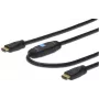 Cabo de ligação HDMI High Speed Assmann Type-A com amplificador M/M 40,0 m anteriormente HDMI 1.3 UL azul dourado (AK-330105-400-S)