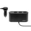Carregador USB para automóvel SAVIO SA-024 — carregador universal para dispositivos móveis, entrada 12–24 V, saída 5 V, preto, isqueiro