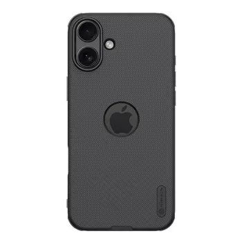 Estojo de proteção Nillkin para iPhone 16 Plus Super Frosted Pro — preto, capa rígida fina