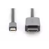 DIGITUS - Cabo adaptador - Mini DisplayPort (macho) para HDMI (macho) - 1,0 m - Suporte de 8K 60 Hz - Preto (DB-340109-010-S)