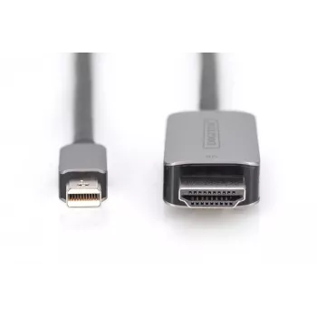 DIGITUS - Cabo adaptador - Mini DisplayPort (macho) para HDMI (macho) - 1,0 m - Suporte de 8K 60 Hz - Preto (DB-340109-010-S)