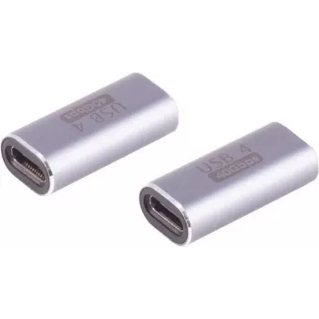 Ficha USB-C ShiverPeaks 14-05038 40 Gbit/s metal, transmissão de dados de alta velocidade