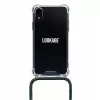 Colar para telefone Lookabe loo014 para iPhone XR – capa protetora dourada e verde com fita