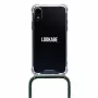 Colar para telefone Lookabe loo014 para iPhone XR – capa protetora dourada e verde com fita