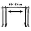 Secretária Maclean, ajuste de altura manual, sem tampo, para trabalho sentado e de pé, máx. 60 kg, altura máx. 120 cm, MC-790NB